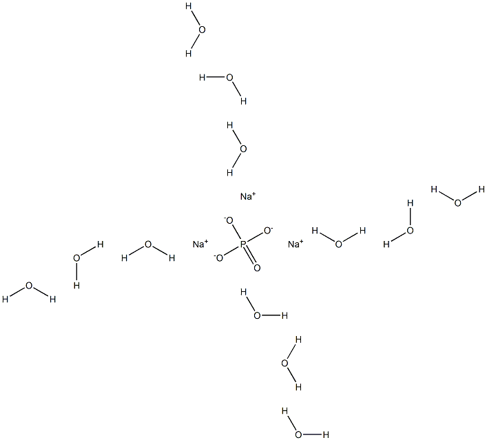 Sodium orthophosphate dodecahydrate 구조식 이미지