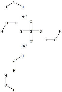 Sodium thiosulfate pentahydrate Structure