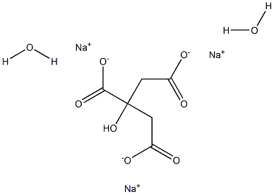 Tri-sodium citrate dihydrate 구조식 이미지