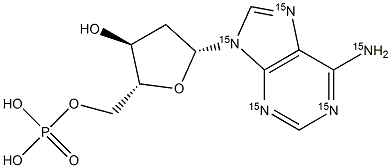 2'-Deoxyadenosine 5'-monophosphate-15N5 구조식 이미지