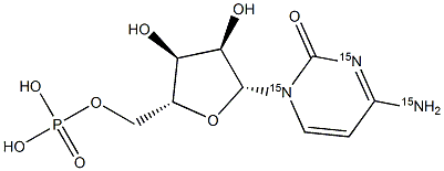 Cytidine 5'-Monophosphate-15N3 Structure