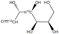 D-Glucose-1,3-13C2 Structure