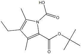 3,5-dimethylpyrroledicarboxylic acid-2-tert-butyl ester-4-ethyl ester 구조식 이미지