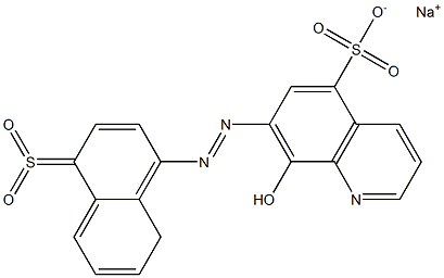 7-(4-sulfonyl-1-naphthylazo)-8-hydroxyquinoline-5-sulfonic acid sodium salt 구조식 이미지