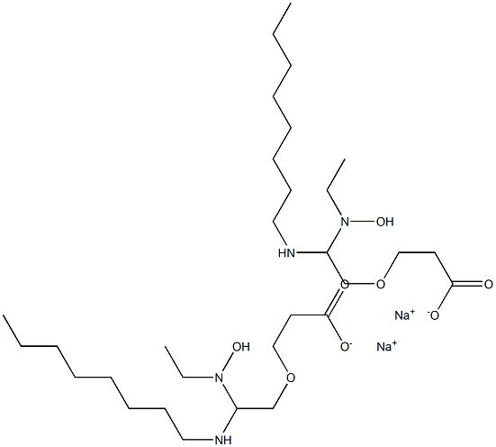 Octylamino-N-hydroxyethylaminoethoxypropionic acid disodium Structure