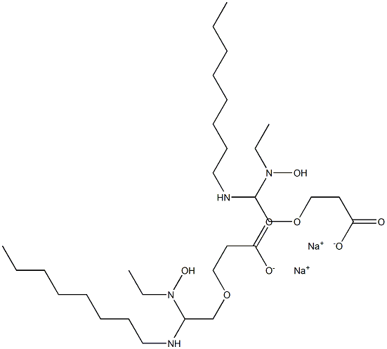 Octylamino-N-hydroxyethylaminoethoxypropionic acid disodium 구조식 이미지