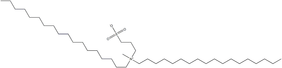 N-methyl-N,N-di(octadecyl)-N-(3-sulfopropyl)ammonium hydroxide inner salt Structure