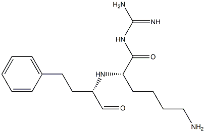 1-[N2-((S)-carbonyl)-3-phenylpropyl]-L-lysyl L-guanidine 구조식 이미지