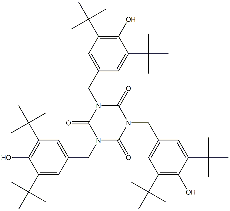 Tris(3,5-di-tert-butyl-4-hydroxybenzyl) isocyanurate Structure