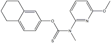 N-(6-methoxy-2-pyridyl)-N-methylaminothioformic acid (5,6,7,8-tetrahydro)-2-naphthyl ester 구조식 이미지