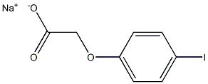 Sodium 4-iodophenoxyacetic acid 구조식 이미지