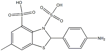 2-p-aminophenyl-6-methylbenzothiazole disulfonic acid Structure