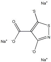 3-hydroxy-4-carboxy-5-mercaptoisothiazole trisodium salt 구조식 이미지