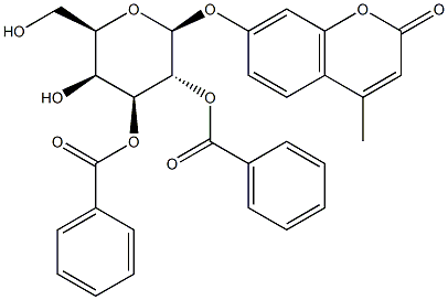 4-Methylumbelliferyl 2,3-Di-O-benzoyl-b-D-galactopyranoside Structure