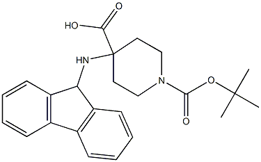 1-(TERT-BUTOXYCARBONYL)-4-FLUORENAMINOPIPERIDINE-4-CARBOXYLICACID 구조식 이미지
