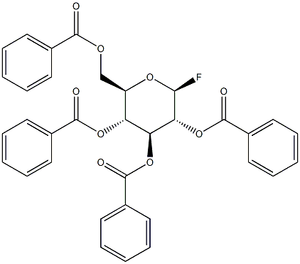 2,3,4,6-Tetra-O-benzoyl-b-D-glucopyranosylfluoride 구조식 이미지