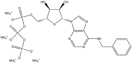 N6-Benzyl-D-adenosinetriphosphateammoniumsalt 구조식 이미지