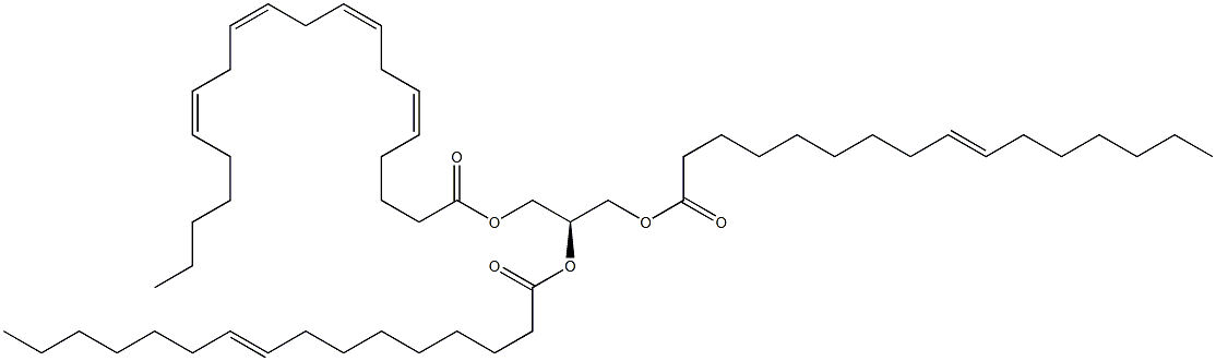 1,2-di-(9Z-hexadecenoyl)-3-(5Z,8Z,11Z,14Z-eicosatetraenoyl)-sn-glycerol Structure