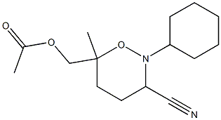 (3-Cyano-2-cyclohexyl-6-methyl-1,2-oxazinan-6-yl)methyl acetate Structure