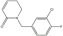 1-(3-Chloro-4-fluoro-benzyl)-5,6-dihydro-1H-pyridin-2-one 구조식 이미지