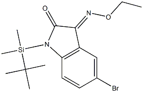 1H-Indole-2,3-dione, 5-bromo-1-(tert-butyldimethylsilyl)-, 3-(O-ethylo xime) 구조식 이미지