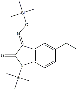 1H-Indole-2,3-dione, 5-ethyl-1-(trimethylsilyl)-, 3-[O-(trimethylsilyl )oxime] 구조식 이미지