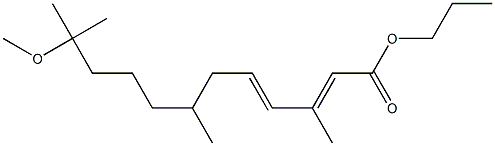 n-Propyl (2E,4E)-11-methoxy-3,7,11-trimethyl-2,4-dodecadienoate 구조식 이미지