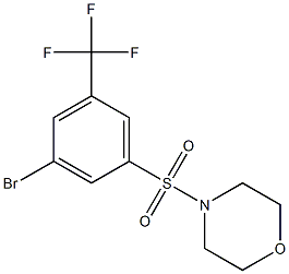 4-{[3-Bromo-5-(trifluoromethyl)phenyl]sulphonyl}morpholine 구조식 이미지