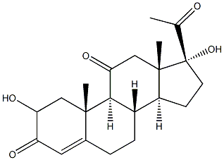 11A,17A-DIHYDROXY-PREGN-4-ENE-3.11.20-TRIONE Structure