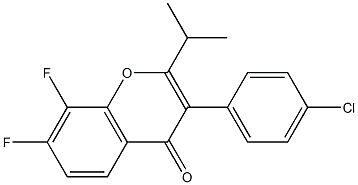 3-(4-CHLORO-PHENYL)-7,8-DIFLUORO-2-ISOPROPYL-CHROMEN-4-ONE Structure