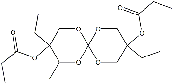 3,9-diethyl-3,9-dipropionyloxy meethyl-1,5,7,11-tetraoxaspiro(5,5)undecane 구조식 이미지