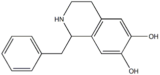 1-benzyl-6,7-dihydroxy-1,2,3,4-tetrahydroisoquinoline 구조식 이미지