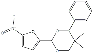 5,5-dimethyl-2-(5-nitrofuran-2-yl)-4-phenyl-1,3-dioxane Structure