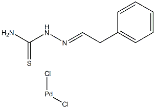 dichloro(phenylacetaldehyde-thiosemicarbazone)palladium(II) Structure