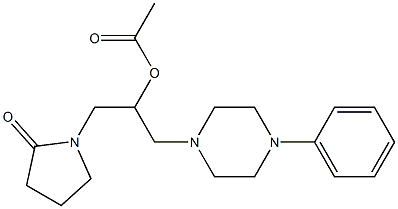 1-(2-acetoxy-3-(4-phenyl-1-piperazinyl)propyl)pyrrolidin-2-one 구조식 이미지