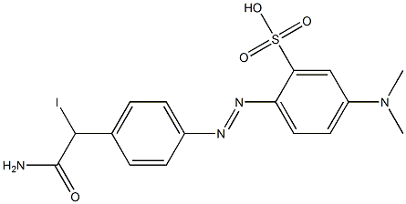 4-N,N-dimethylaminoazobenzene-4'-iodoacetamido-2'-sulfonic acid 구조식 이미지