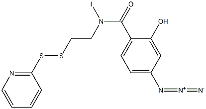 iodo-N-((2-pyridyldithio)ethyl)-4-azidosalicylamide Structure