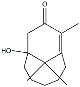 1-hydroxy-8,11,11-trimethylbicyclo(5.3.1)undec-7-en-9-one Structure