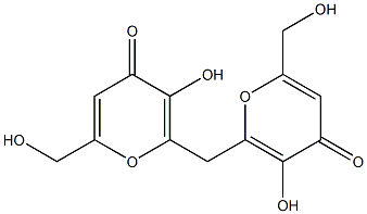 bis(5-hydroxy-2-hydroxymethyl-pyran-4-one-6-yl)methane 구조식 이미지