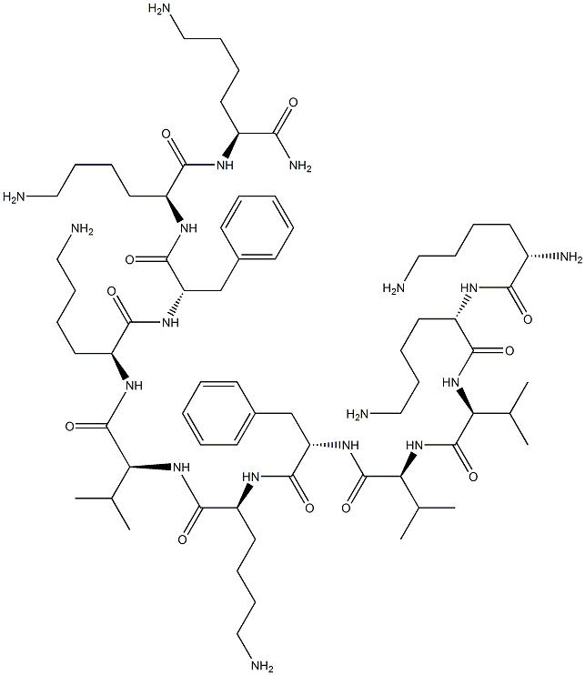 lysyl-lysyl-valyl-valyl--phenylalanyl-lysyl-valyl-lysyl-phenylalanyl-lysyl-lysinamide Structure