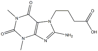 8-aminotheophylline-7-butyric acid Structure