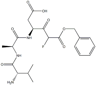 benzyloxycarbonyl-valyl-alanyl-aspartyl-fluoromethane 구조식 이미지