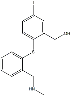 5-iodo-2-((2-((methylamino)methyl)phenyl)thio)benzyl alcohol 구조식 이미지