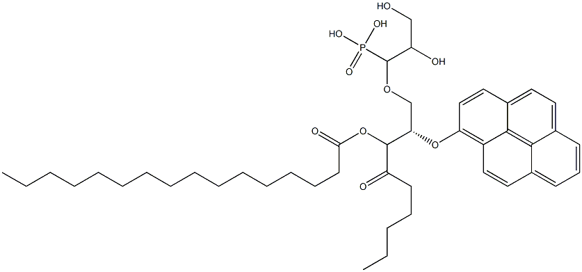 1-palmitoyl-2-((pyren-1-yl))hexanoyl-sn-glycero-3-phosphoglycerol 구조식 이미지