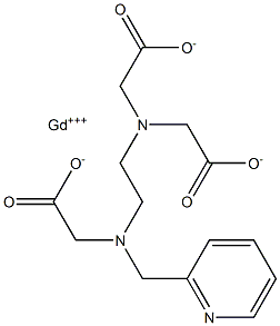 gadolinium N-(pyrid-2-ylmethyl)ethylenediamine-N,N',N'-triacetic acid 구조식 이미지