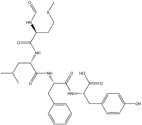 N-formylmethionyl-leucyl-phenylalanyl-tyrosine 구조식 이미지
