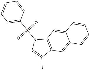 N-phenylsulfonyl-3-methylbenz(f)indole 구조식 이미지