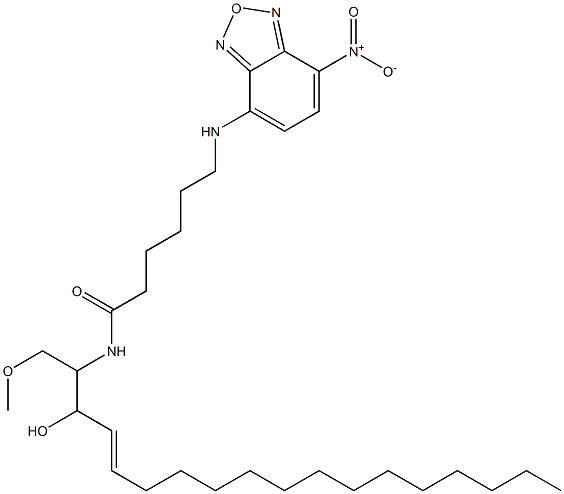 N-(6-N--(7-nitrobenz-2-oxa-1,3-diazol-4-yl)aminohexanoyl)-1-O-methylsphingosine Structure