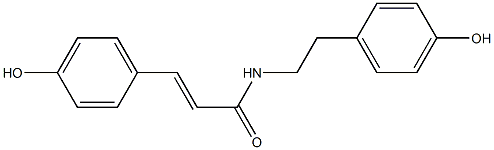 N-(4-hydroxy-beta-phenethyl)-4-hydroxycinnamide Structure