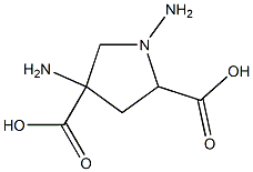 1,4-diaminopyrrolidine-2,4-dicarboxylic acid 구조식 이미지